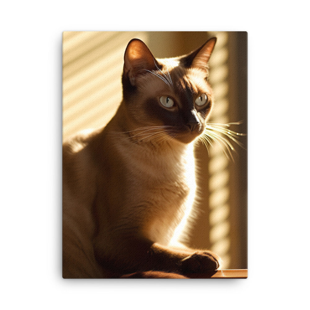 Siamese in Sunlit Splendor Canvas - PosterfyAI.com