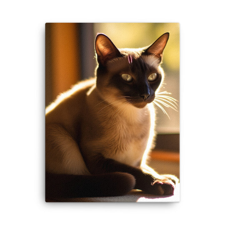 Siamese in Sunlit Splendor Canvas - PosterfyAI.com