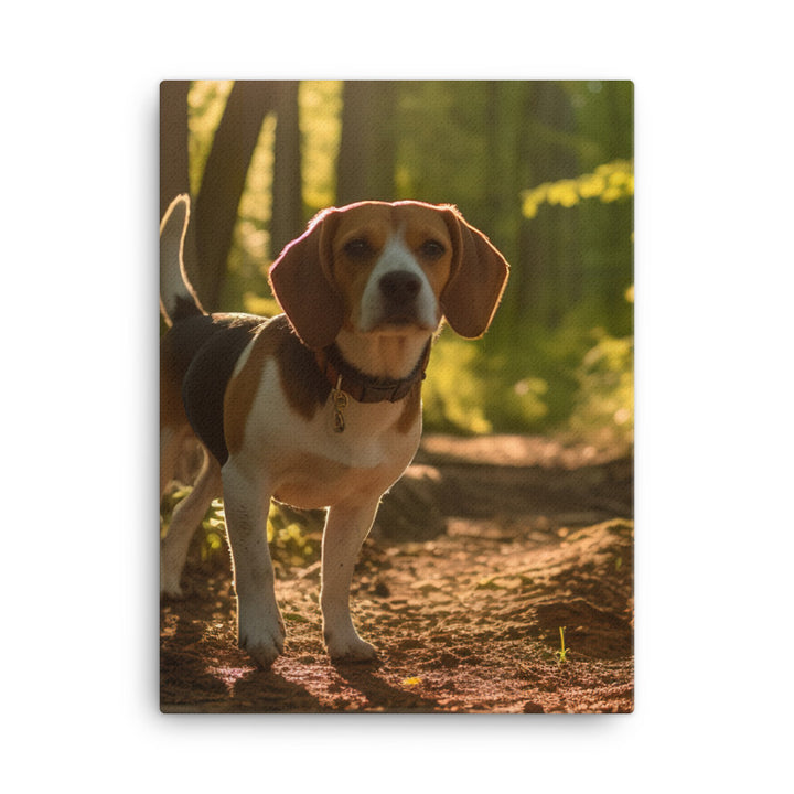 Beagle on the scent Canvas - PosterfyAI.com