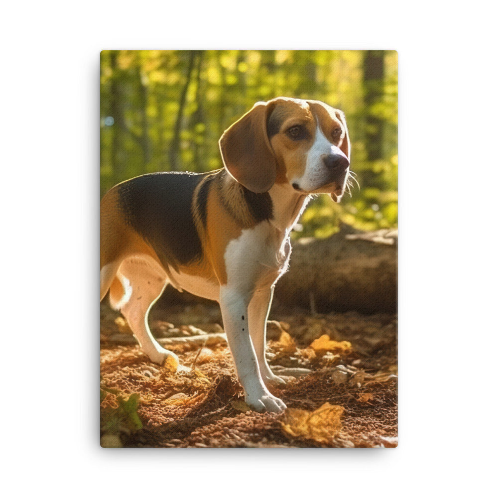 Beagle on the scent Canvas - PosterfyAI.com