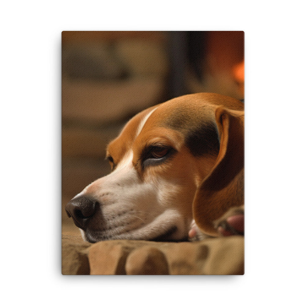 Beagle in repose Canvas - PosterfyAI.com