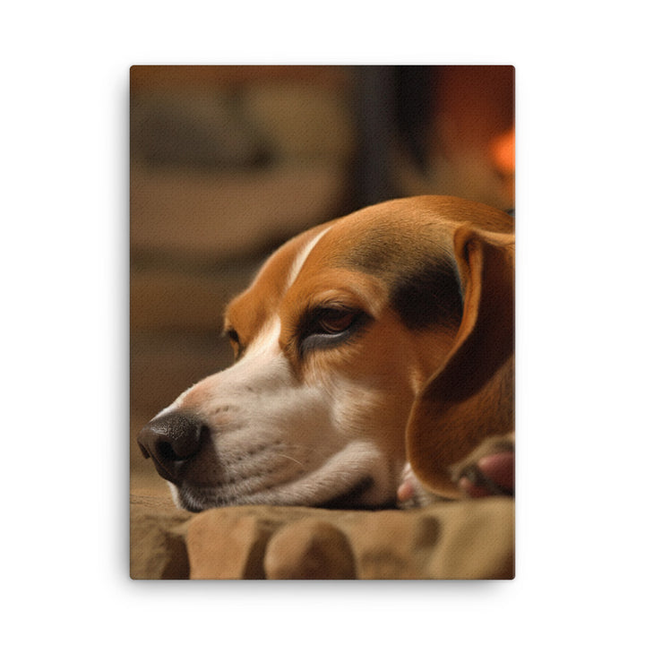 Beagle in repose Canvas - PosterfyAI.com
