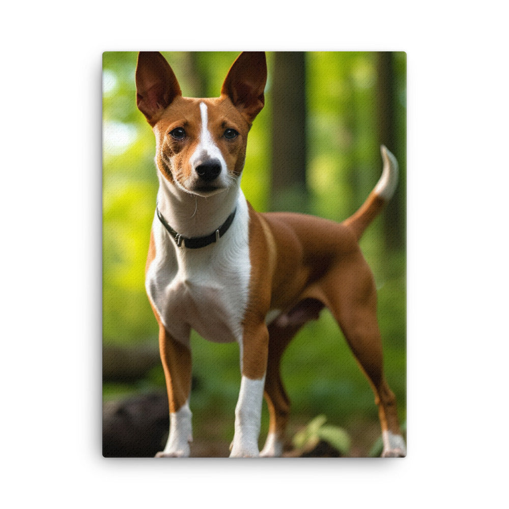 Basenji in Nature Canvas - PosterfyAI.com