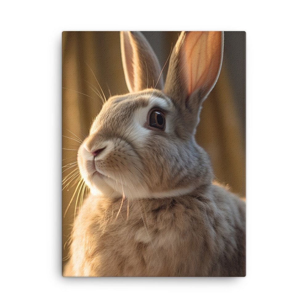 Beveren Bunny Canvas - PosterfyAI.com