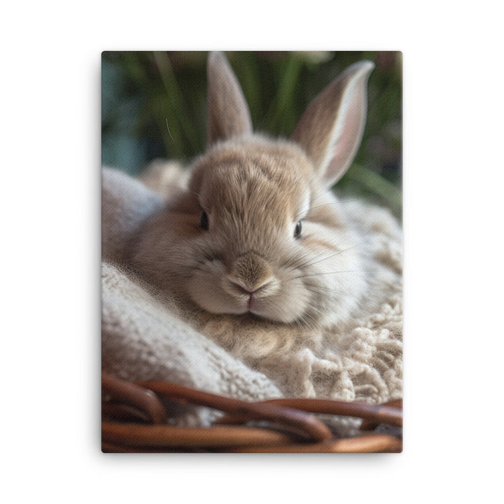 Thrianta Bunny in a Cozy Setting Canvas - PosterfyAI.com