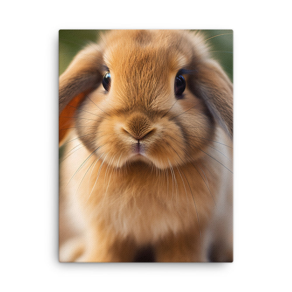 Adorable Mini Lop Bunny Canvas - PosterfyAI.com