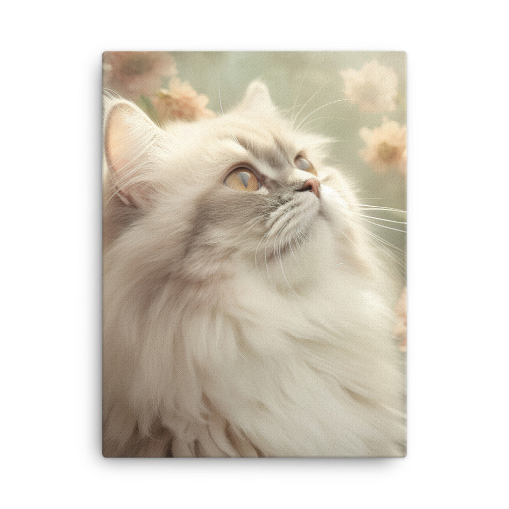Serene World of Himalayan Kitten Canvas - PosterfyAI.com