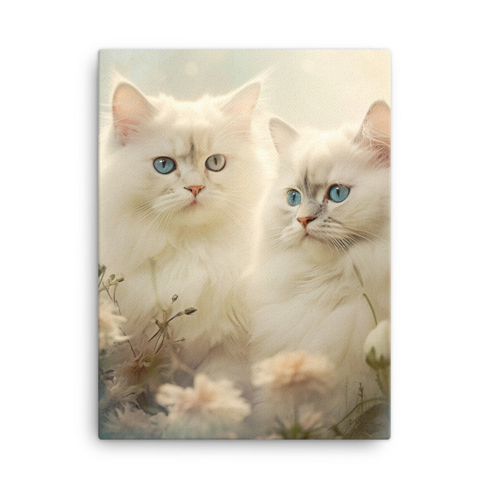 Serene World of Himalayan Kittens Canvas - PosterfyAI.com