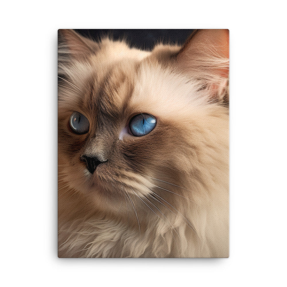 Beauty of Himalayan Cat Canvas - PosterfyAI.com
