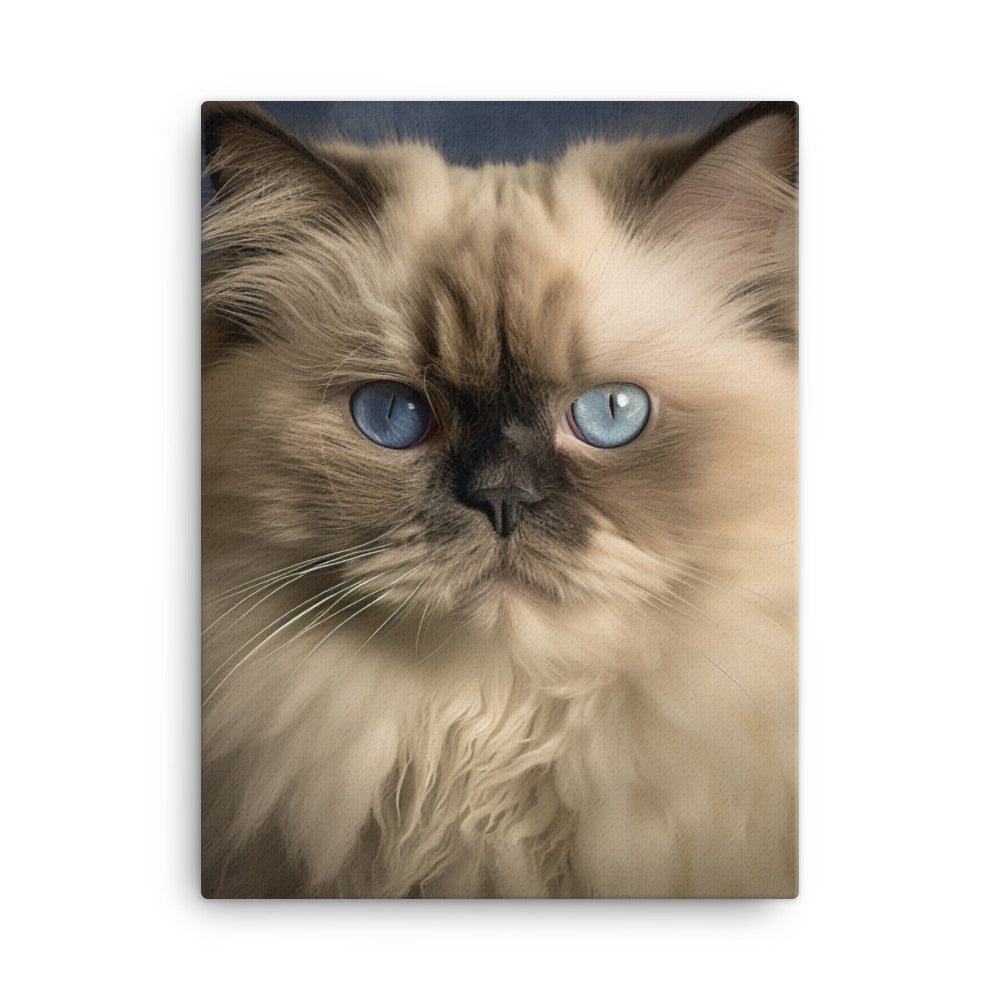 Beauty of Himalayan Cat Canvas - PosterfyAI.com