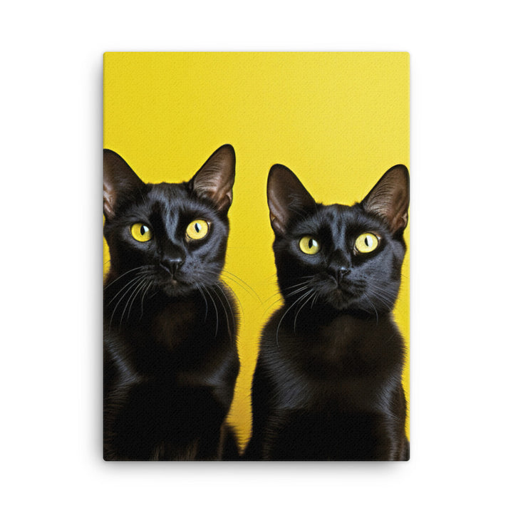 Striking Contrast of Bombay Cat Canvas - PosterfyAI.com