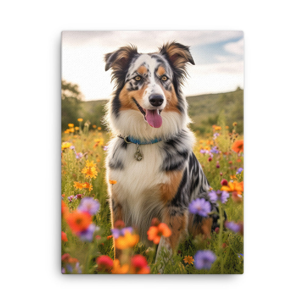 Australian Shepherd Canvas - PosterfyAI.com