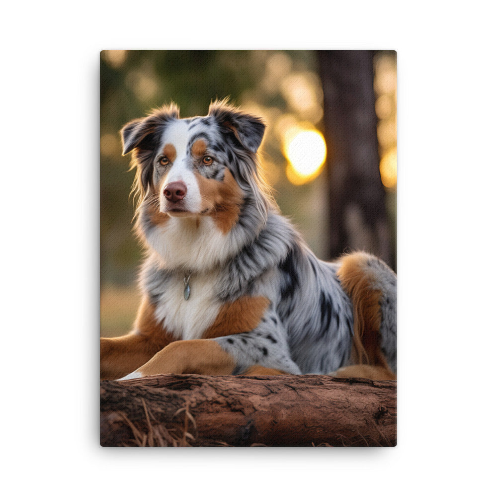 Australian Shepherd Canvas - PosterfyAI.com