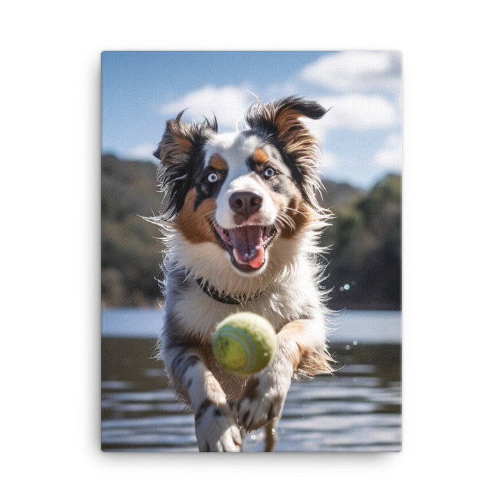 Australian Shepherd Canvas - PosterfyAI.com