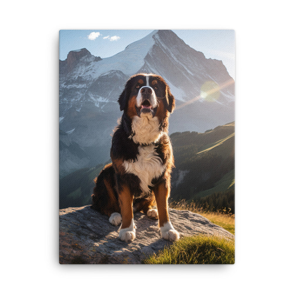 Bernese Mountain Dog Canvas - PosterfyAI.com
