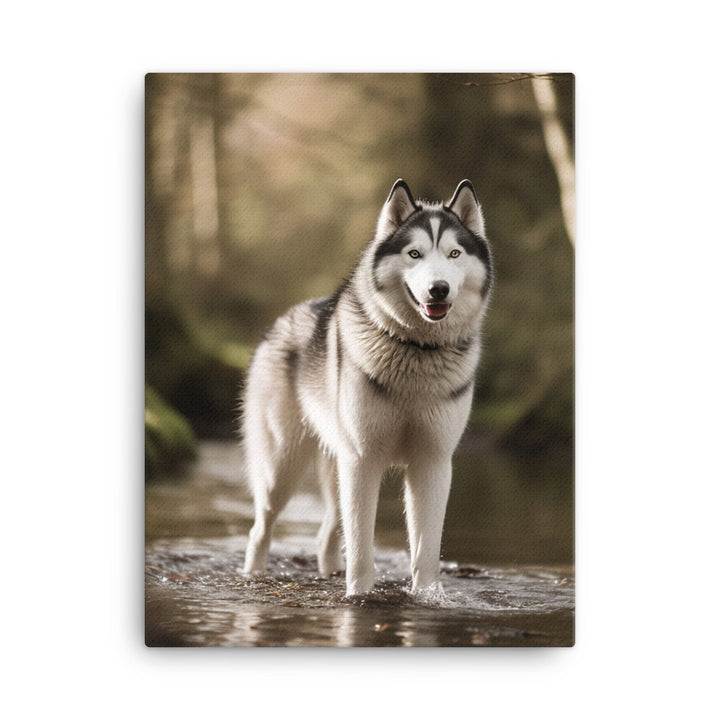 Siberian Husky Canvas - PosterfyAI.com