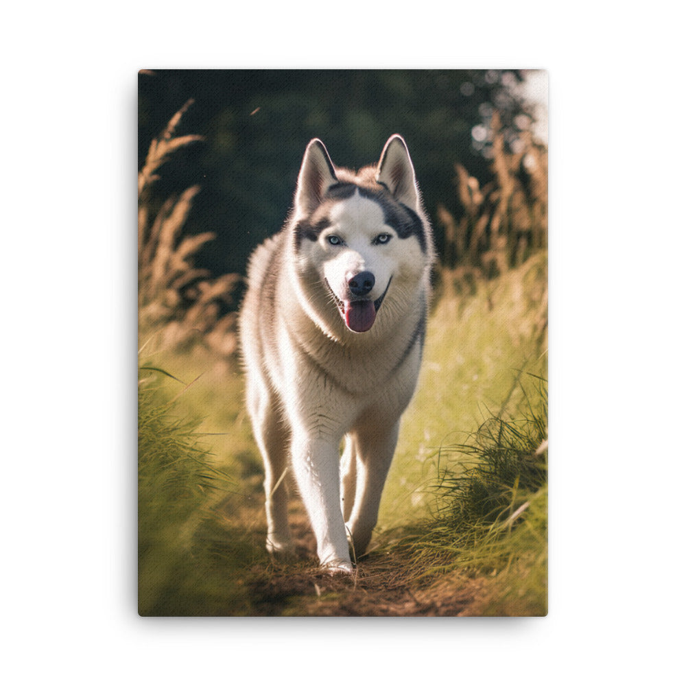 Siberian Husky Canvas - PosterfyAI.com