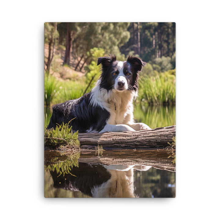 Border Collie Canvas - PosterfyAI.com