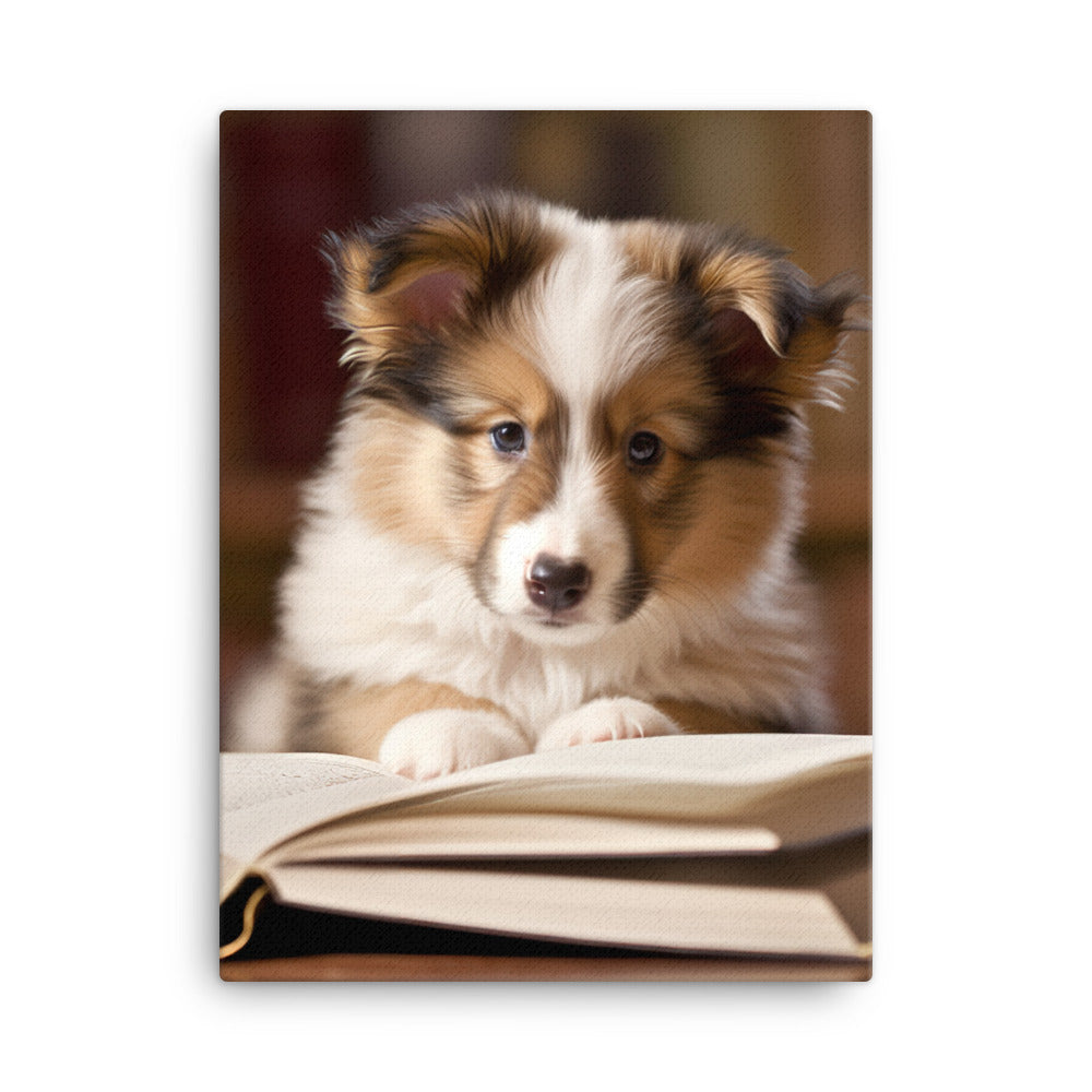 Shetland Sheepdog Canvas - PosterfyAI.com