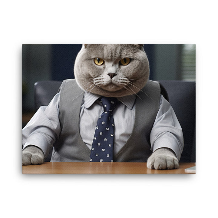 British Shorthair Sales Consultant Canvas - PosterfyAI.com