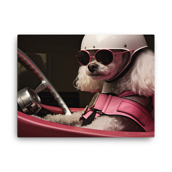 Poodle Motorsport Athlete Canvas - PosterfyAI.com