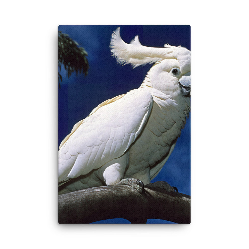 Snowy White Cockatoo Canvas - PosterfyAI.com