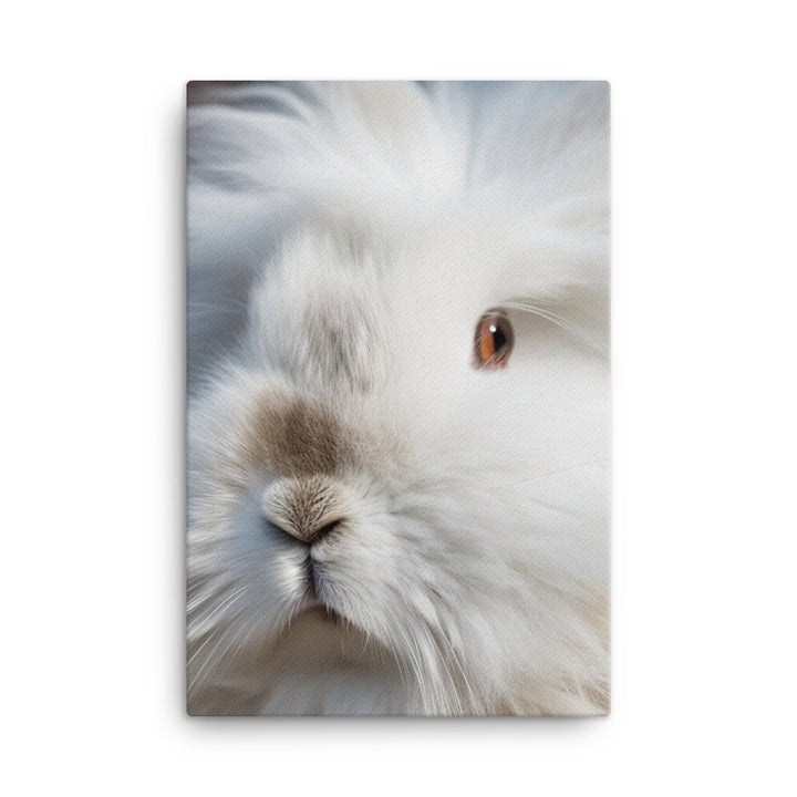 Angora Rabbit Portrait Canvas - PosterfyAI.com
