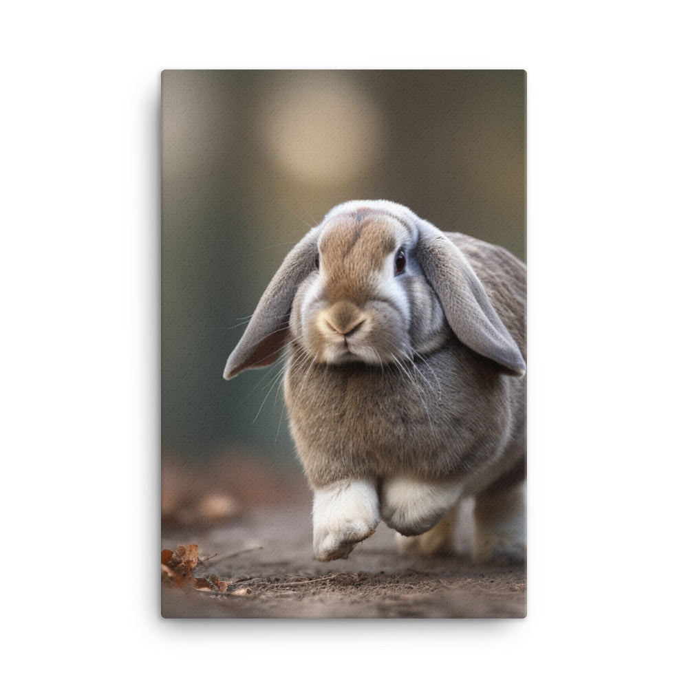 Adventurous English Lop Canvas - PosterfyAI.com