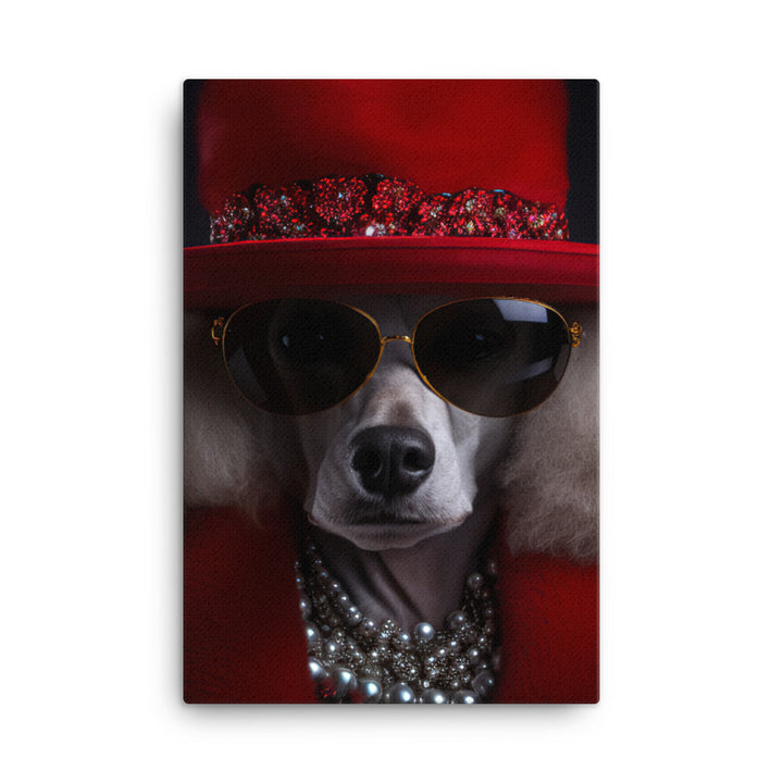 The Glamorous Poodle Canvas - PosterfyAI.com