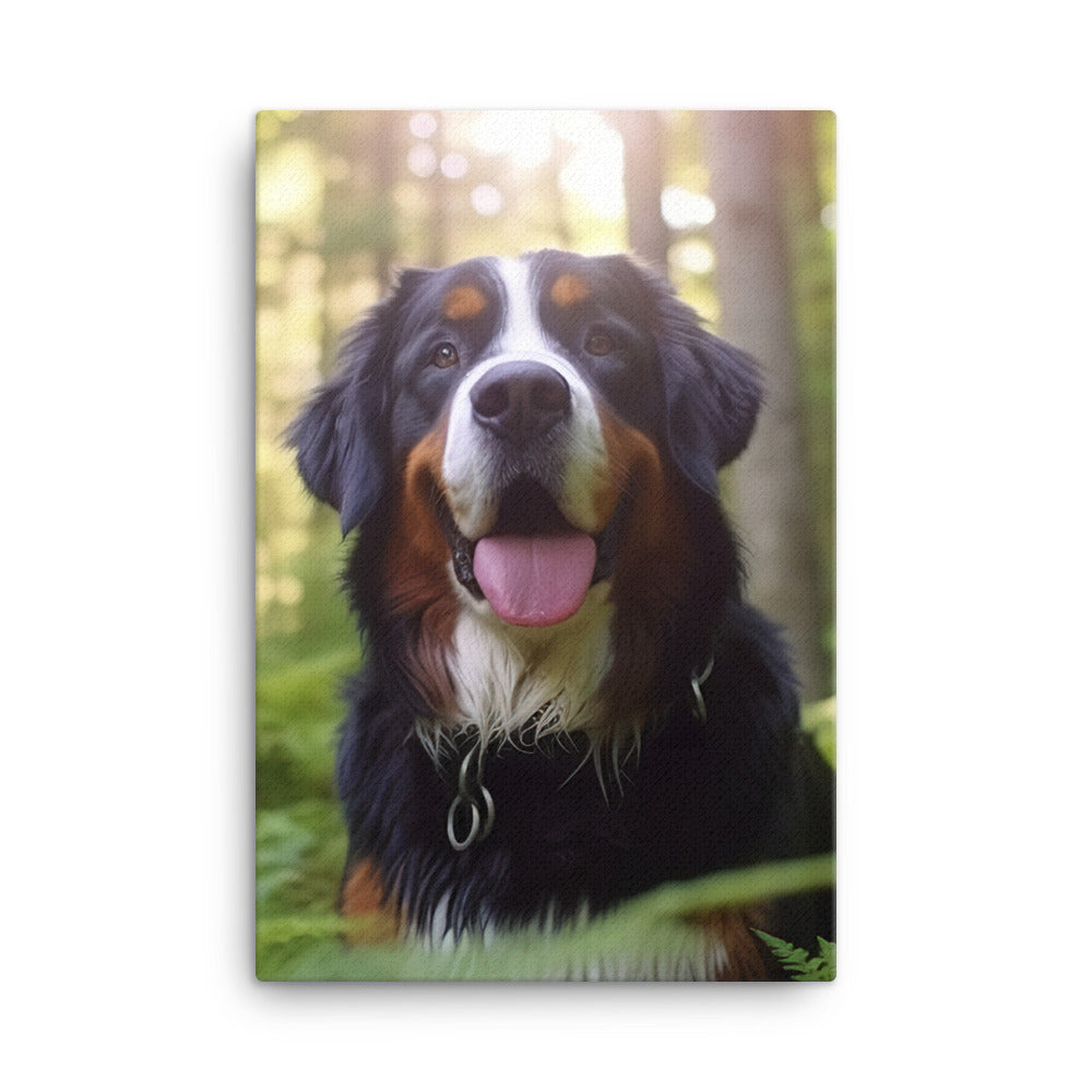 Serene Bernese Mountain Dog Canvas - PosterfyAI.com
