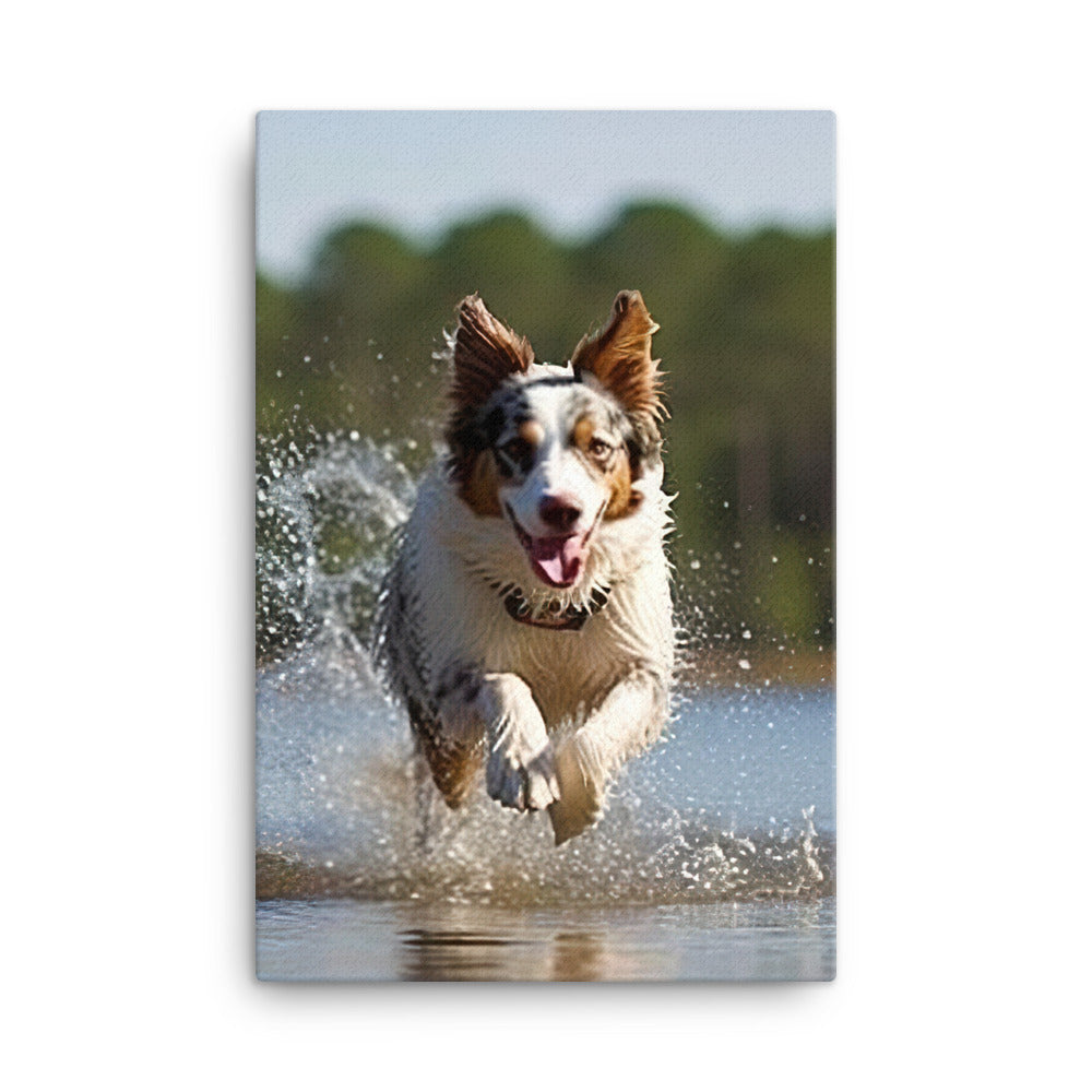 Australian Shepherd Canvas - PosterfyAI.com