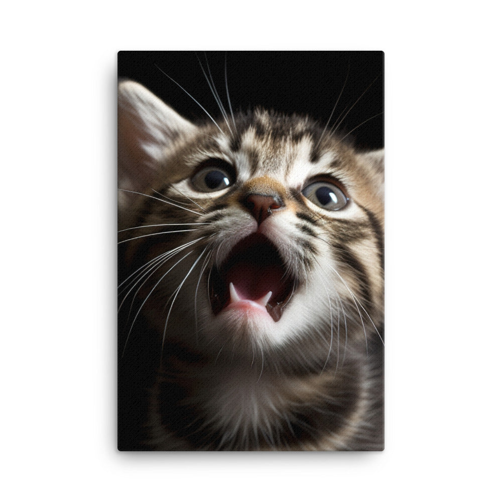 American Shorthair Kitten Canvas - PosterfyAI.com