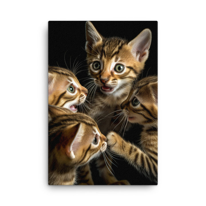 Bengal Kitten Canvas - PosterfyAI.com