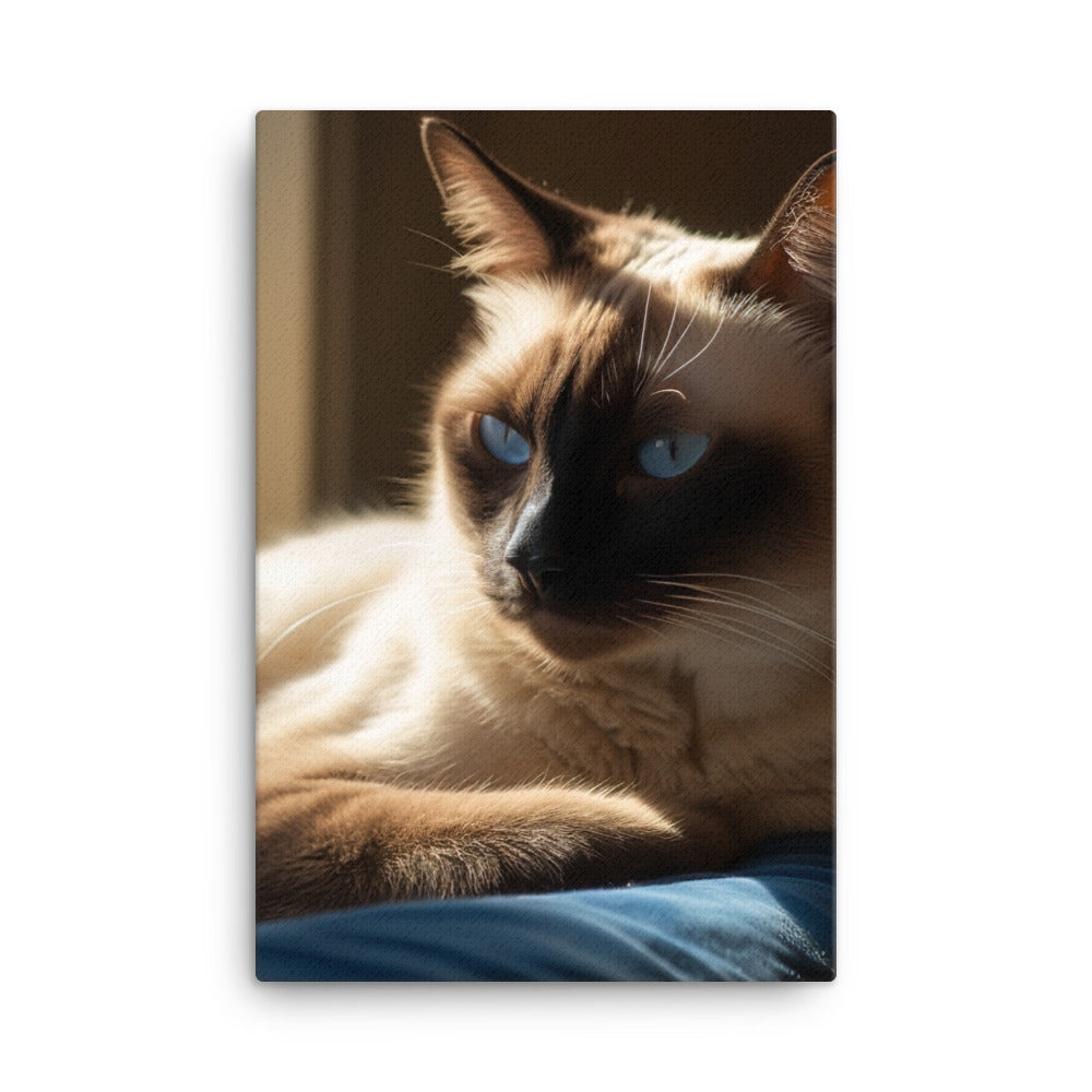 Siamese Serenity Canvas - PosterfyAI.com