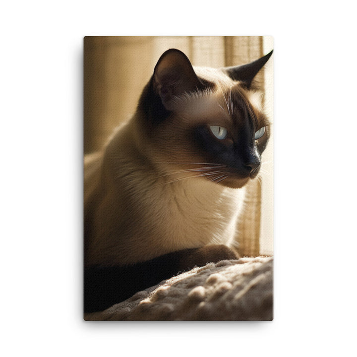 Siamese Serenity Canvas - PosterfyAI.com