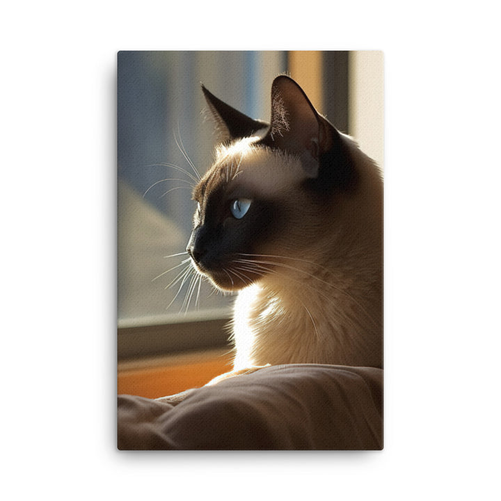 Siamese Serenity Canvas - PosterfyAI.com