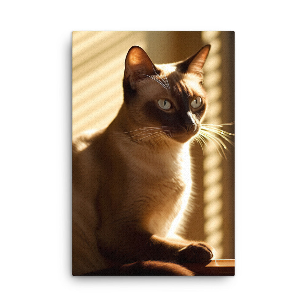 Siamese in Sunlit Splendor Canvas - PosterfyAI.com