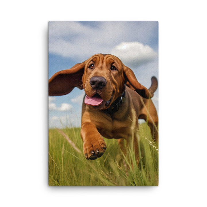 Bloodhound Playtime Canvas - PosterfyAI.com