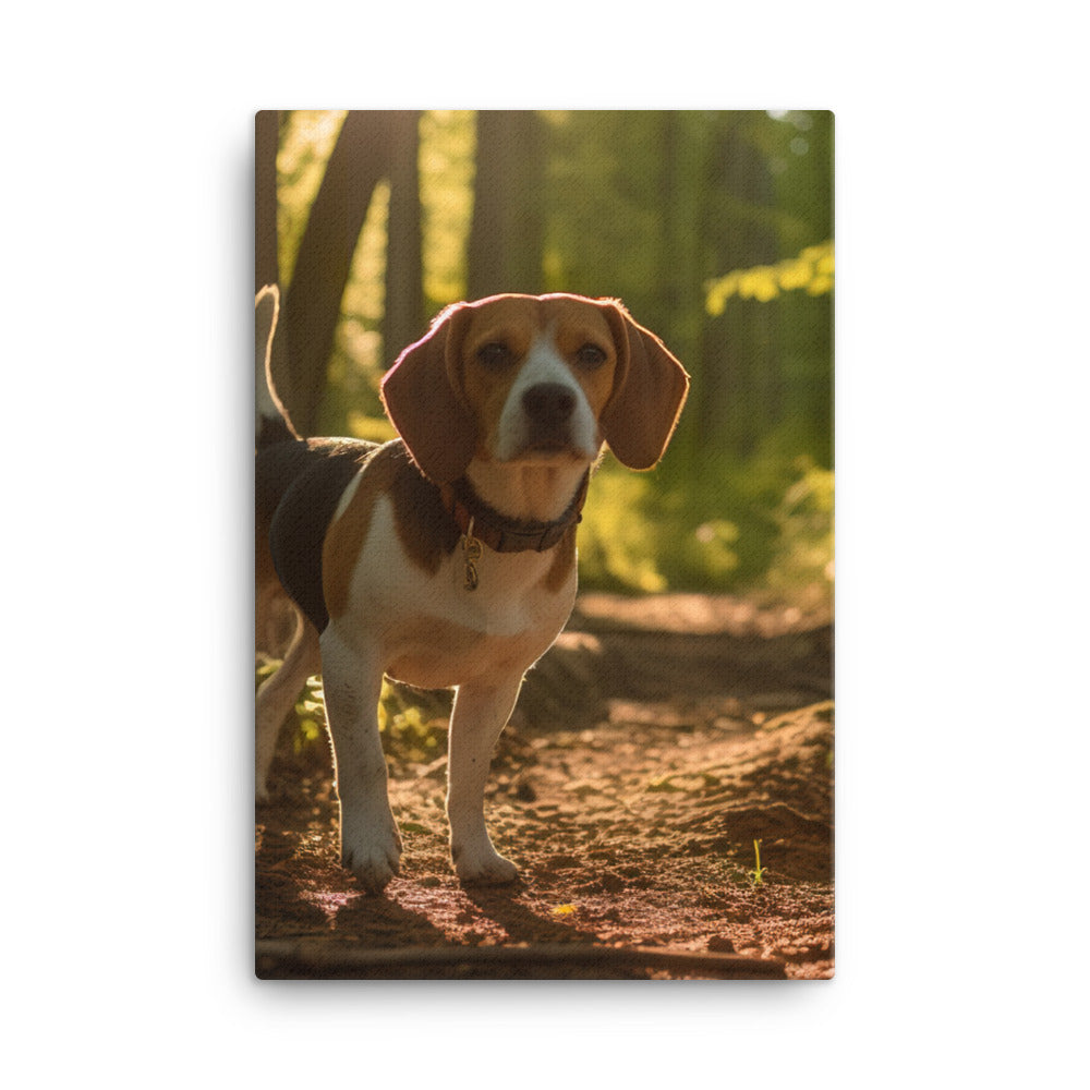 Beagle on the scent Canvas - PosterfyAI.com