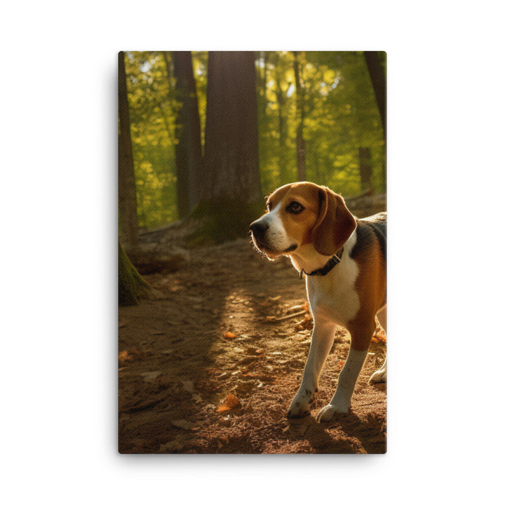 Beagle on the scent Canvas - PosterfyAI.com