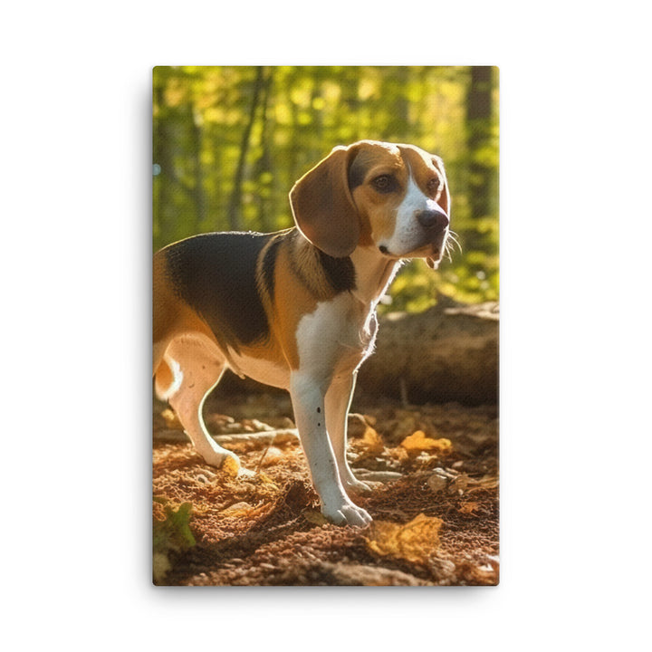 Beagle on the scent Canvas - PosterfyAI.com