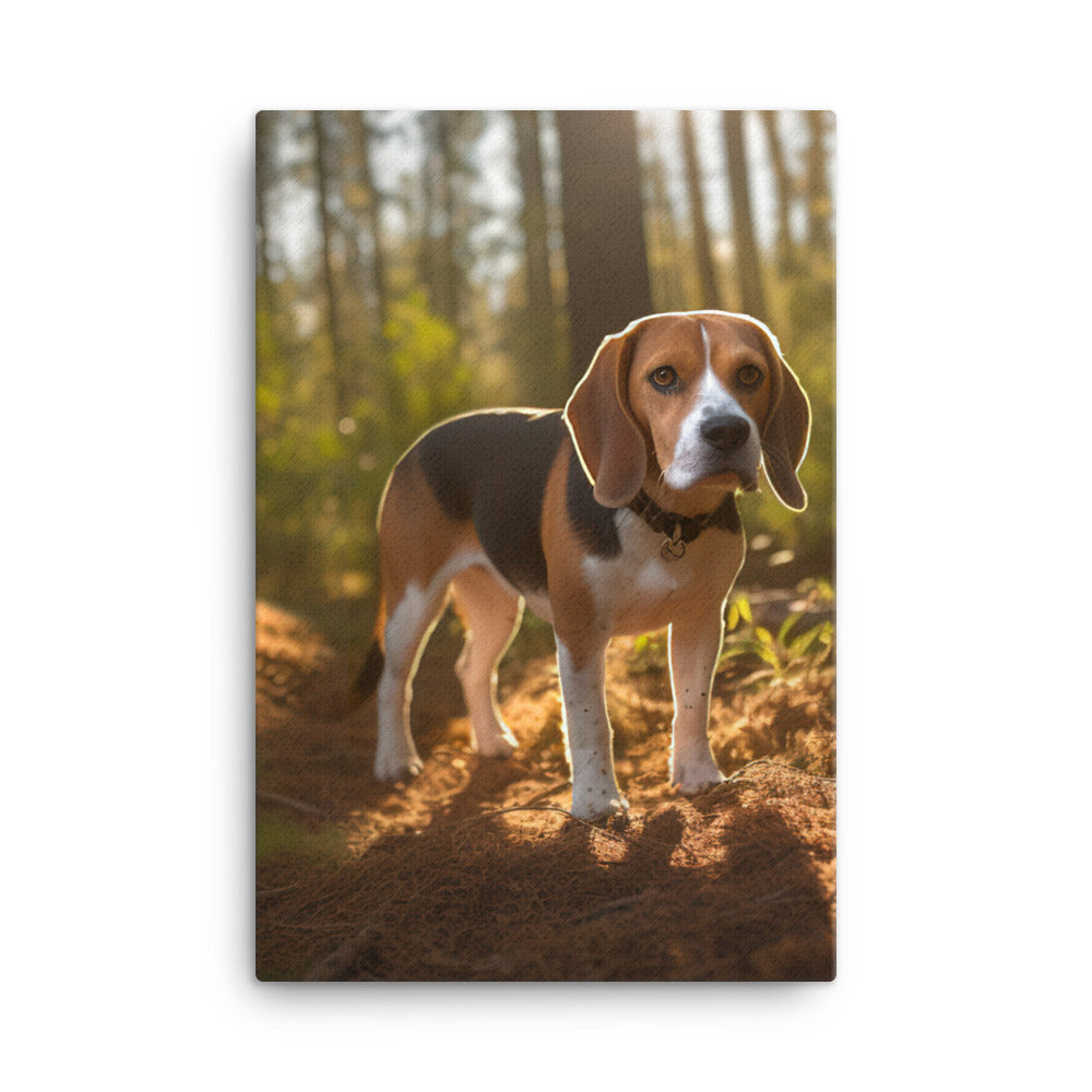 Beagle on the scent Canvas - PosterfyAI.com