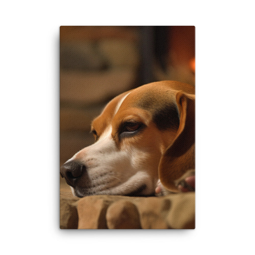 Beagle in repose Canvas - PosterfyAI.com