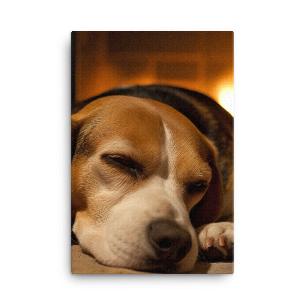 Beagle in repose Canvas - PosterfyAI.com