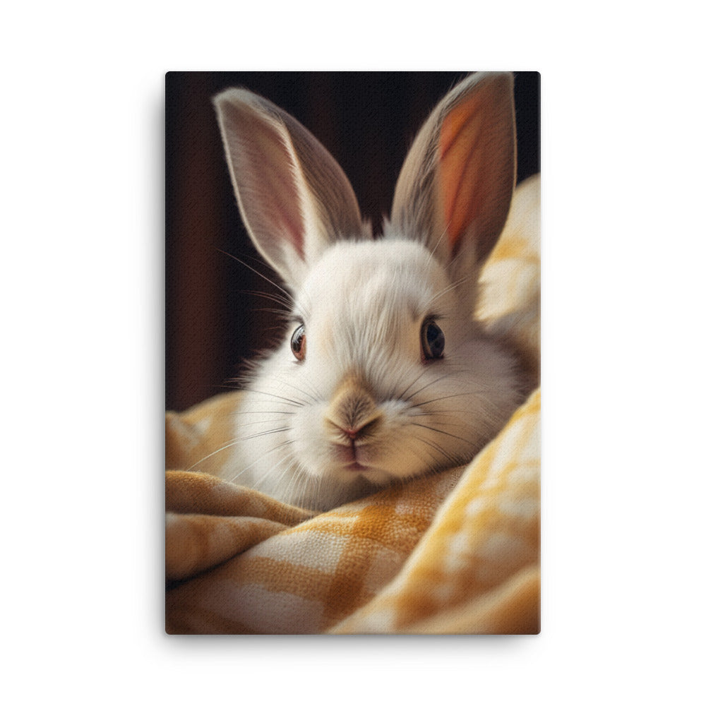 Beveren Bunny Canvas - PosterfyAI.com