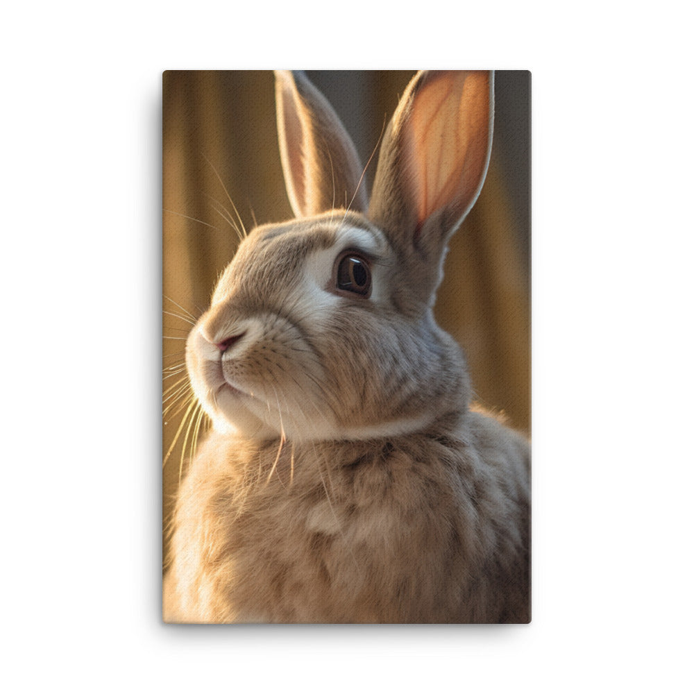 Beveren Bunny Canvas - PosterfyAI.com