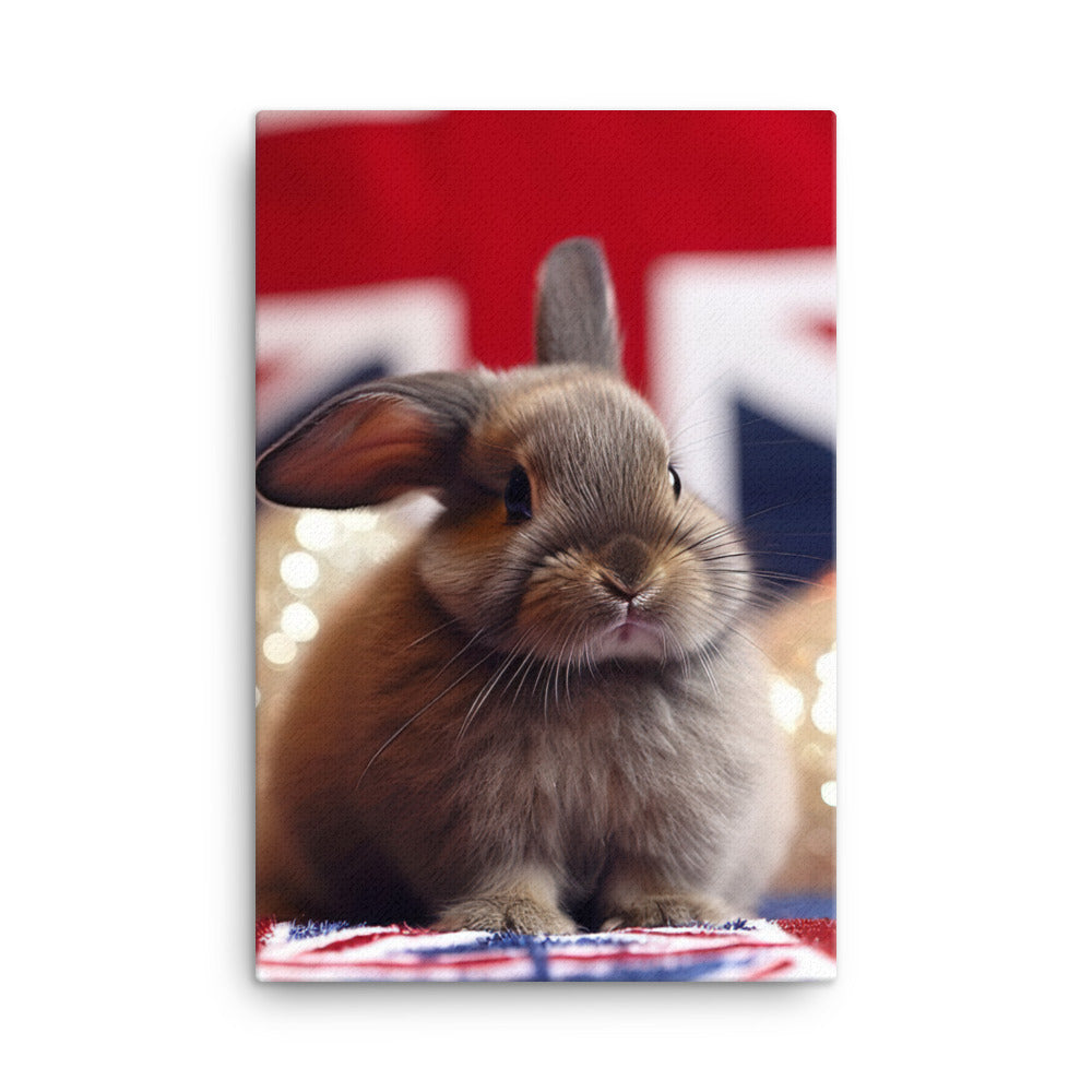 Adorable Britannia Petite Bunny Canvas - PosterfyAI.com