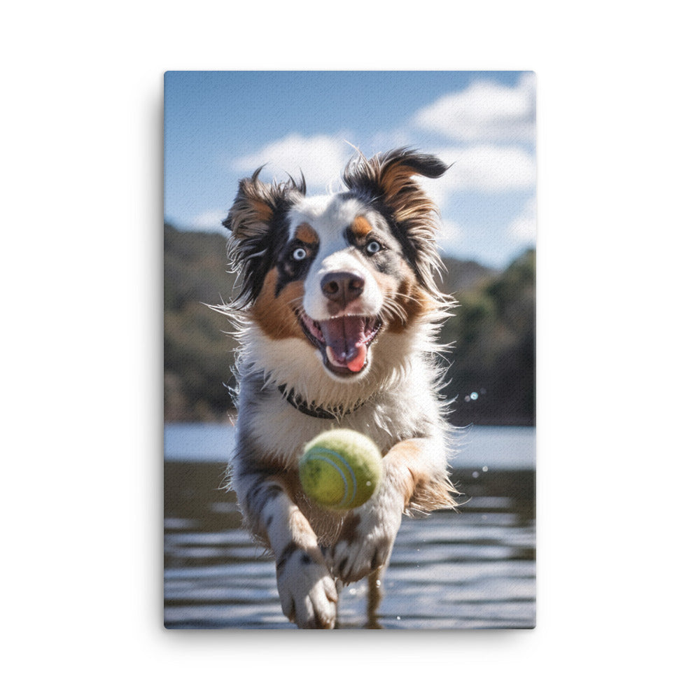 Australian Shepherd Canvas - PosterfyAI.com