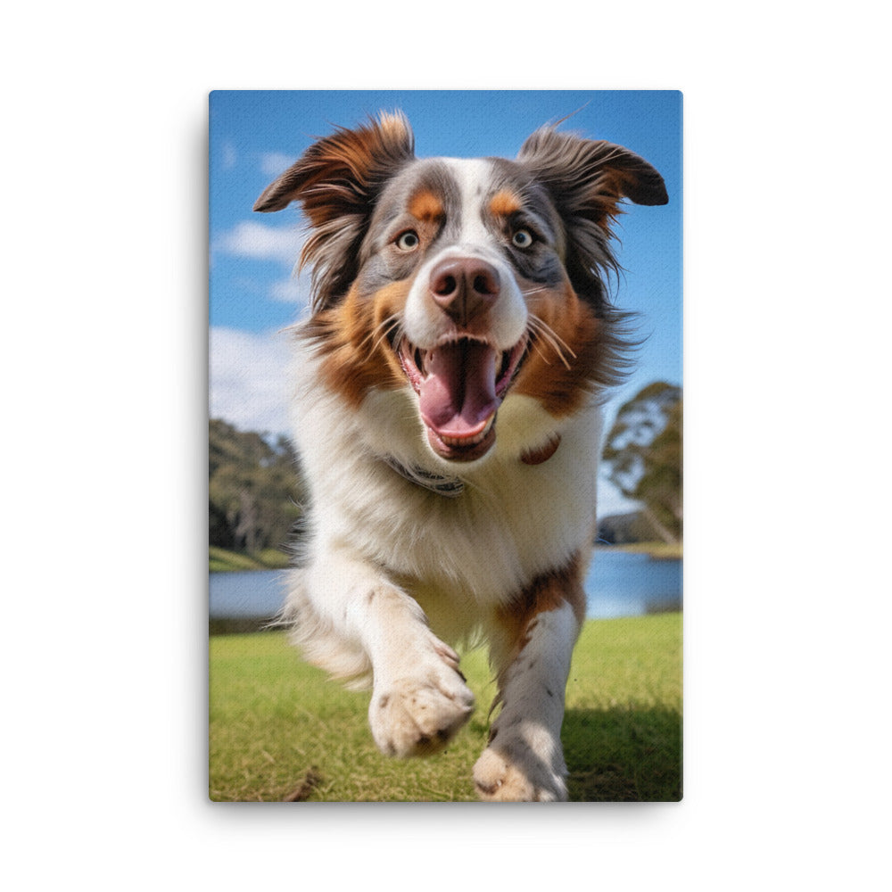 Australian Shepherd Canvas - PosterfyAI.com