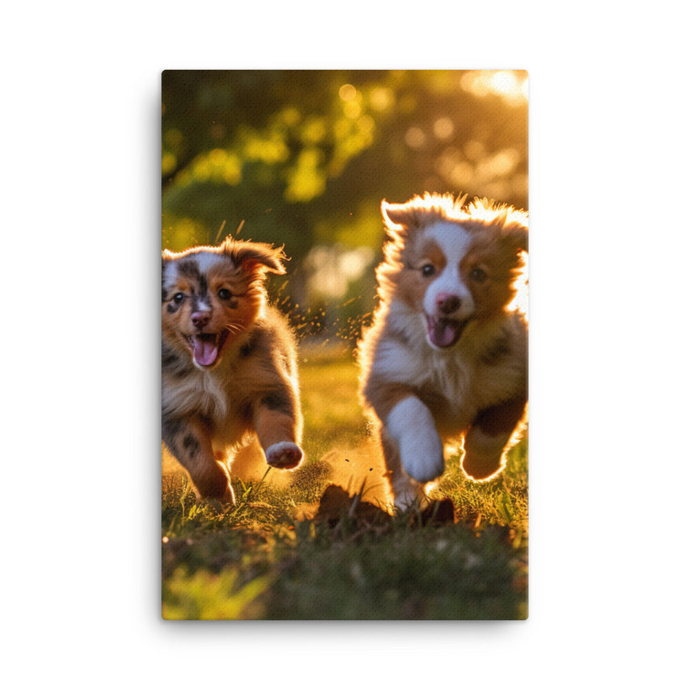 Australian Shepherd Canvas - PosterfyAI.com